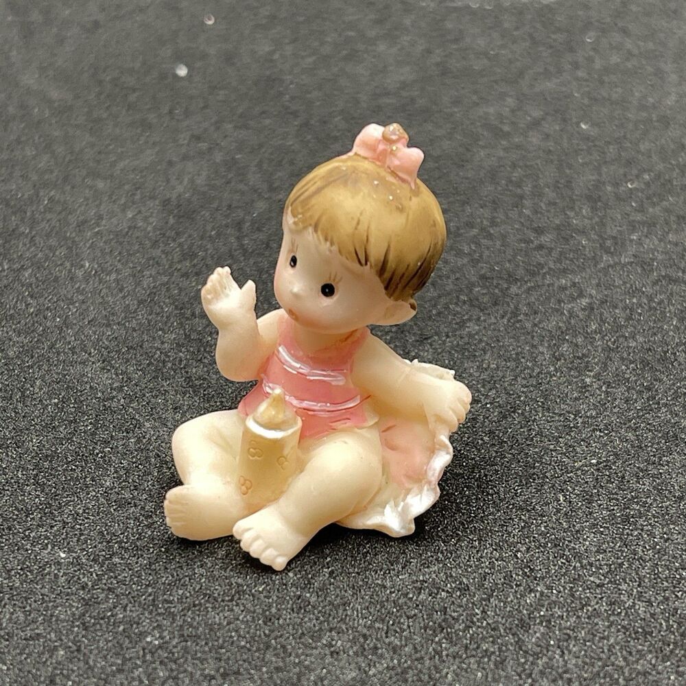 VTG Baby Shower Party Favor Table or Cake Topper Mini Baby Girl Set of 24